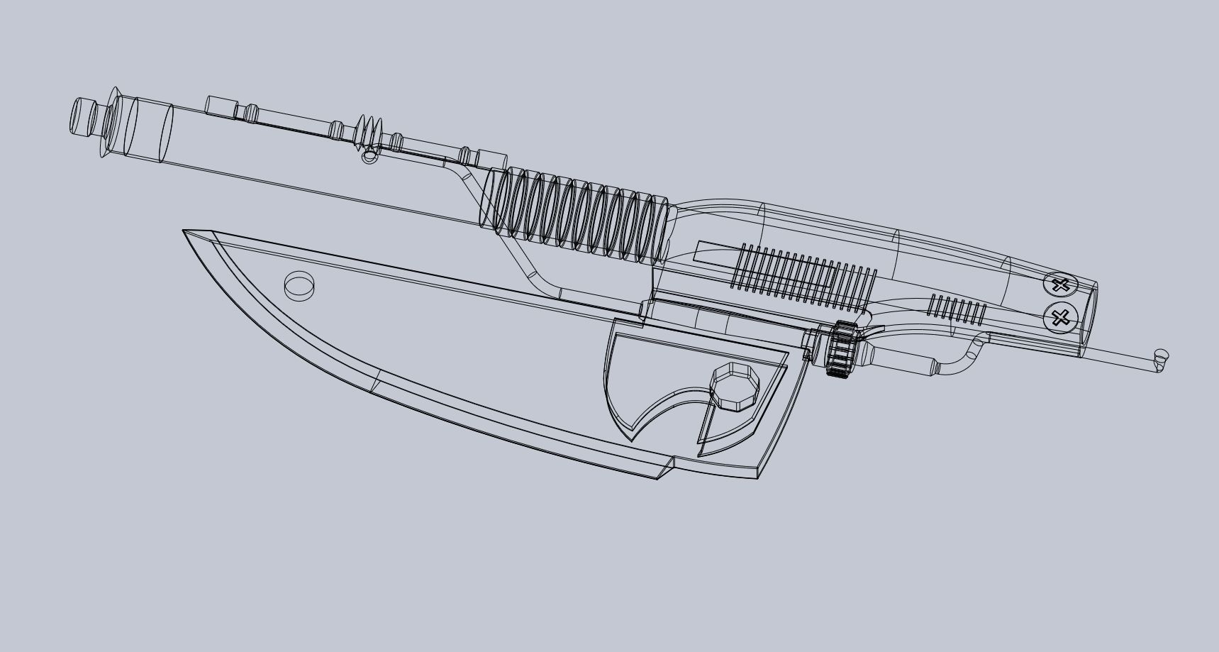Star Wars Vibro Axe Assembly Models 3D print model_5
