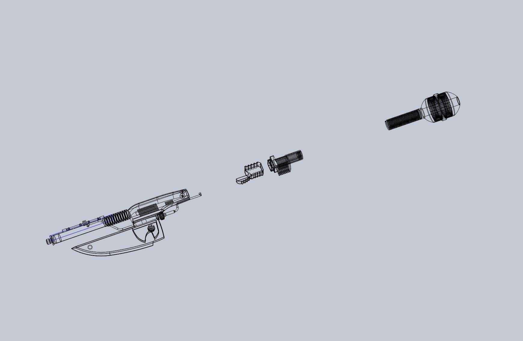 Star Wars Vibro Axe Assembly Models 3D print model_7