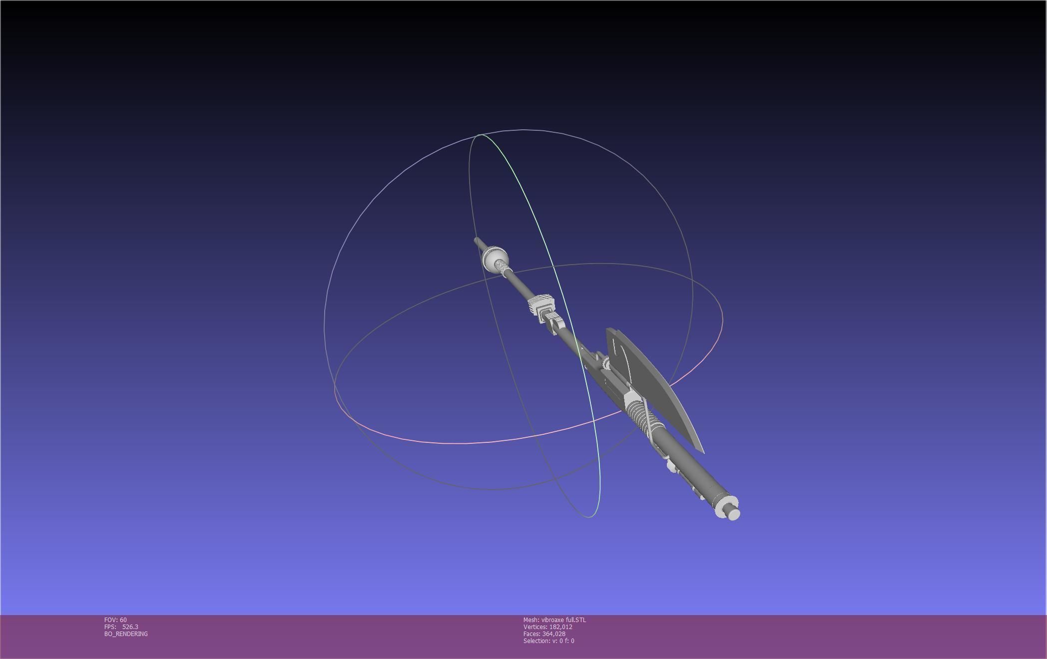 Star Wars Vibro Axe Assembly Models 3D print model_109