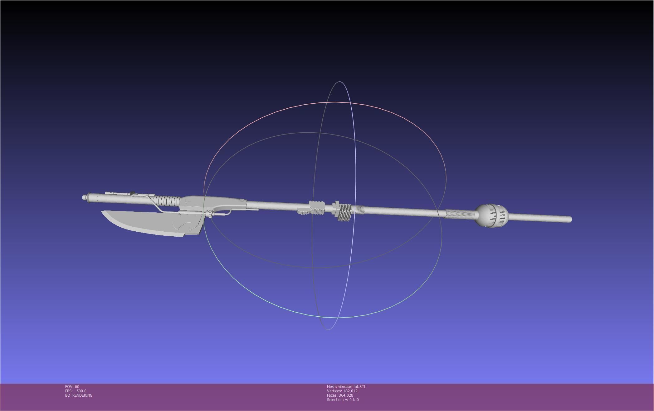 Star Wars Vibro Axe Assembly Models 3D print model_114