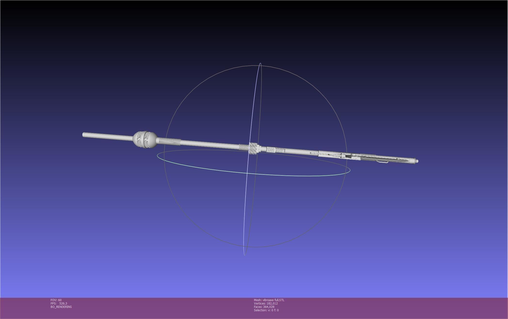 Star Wars Vibro Axe Assembly Models 3D print model_102