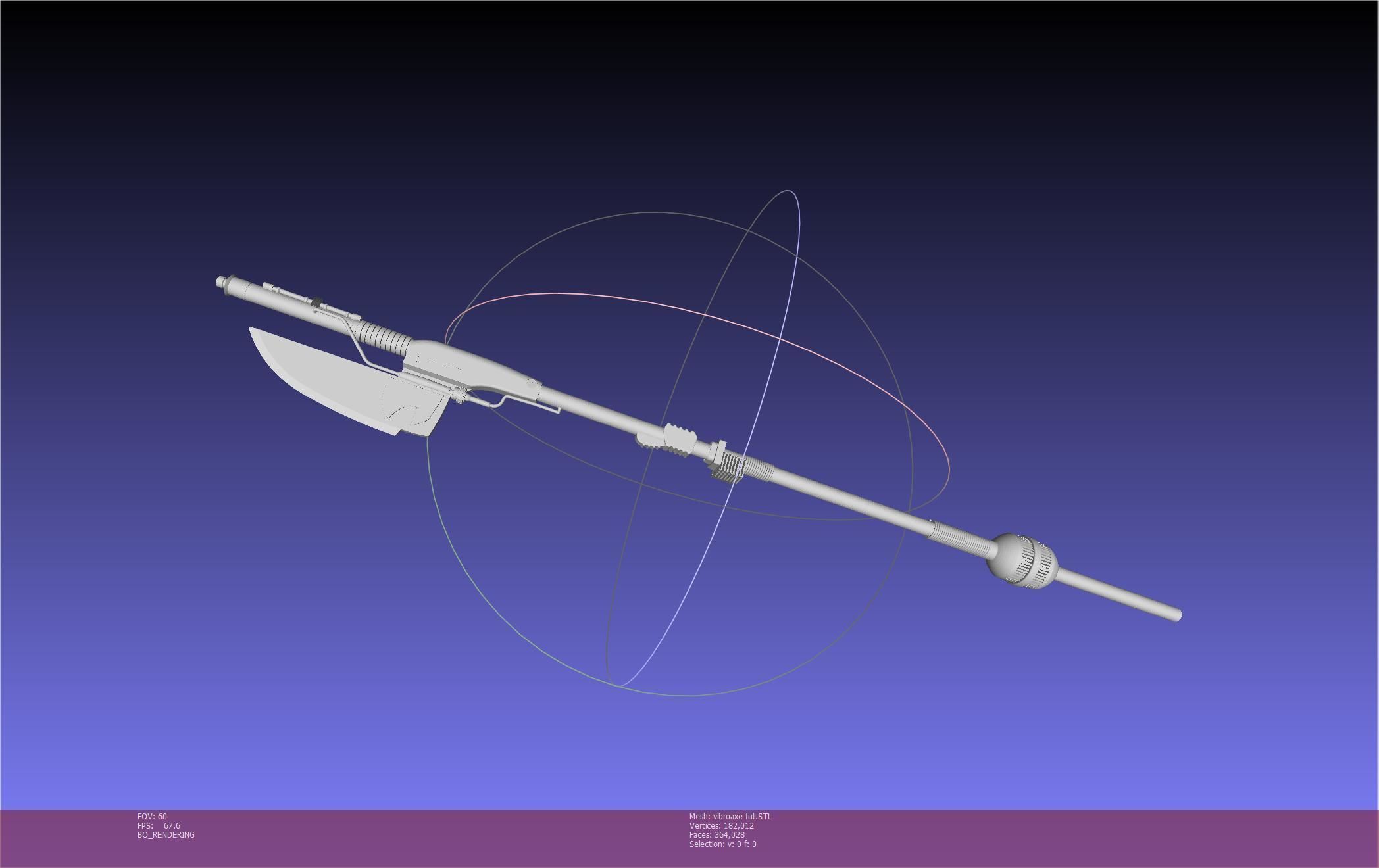 Star Wars Vibro Axe Assembly Models 3D print model_48