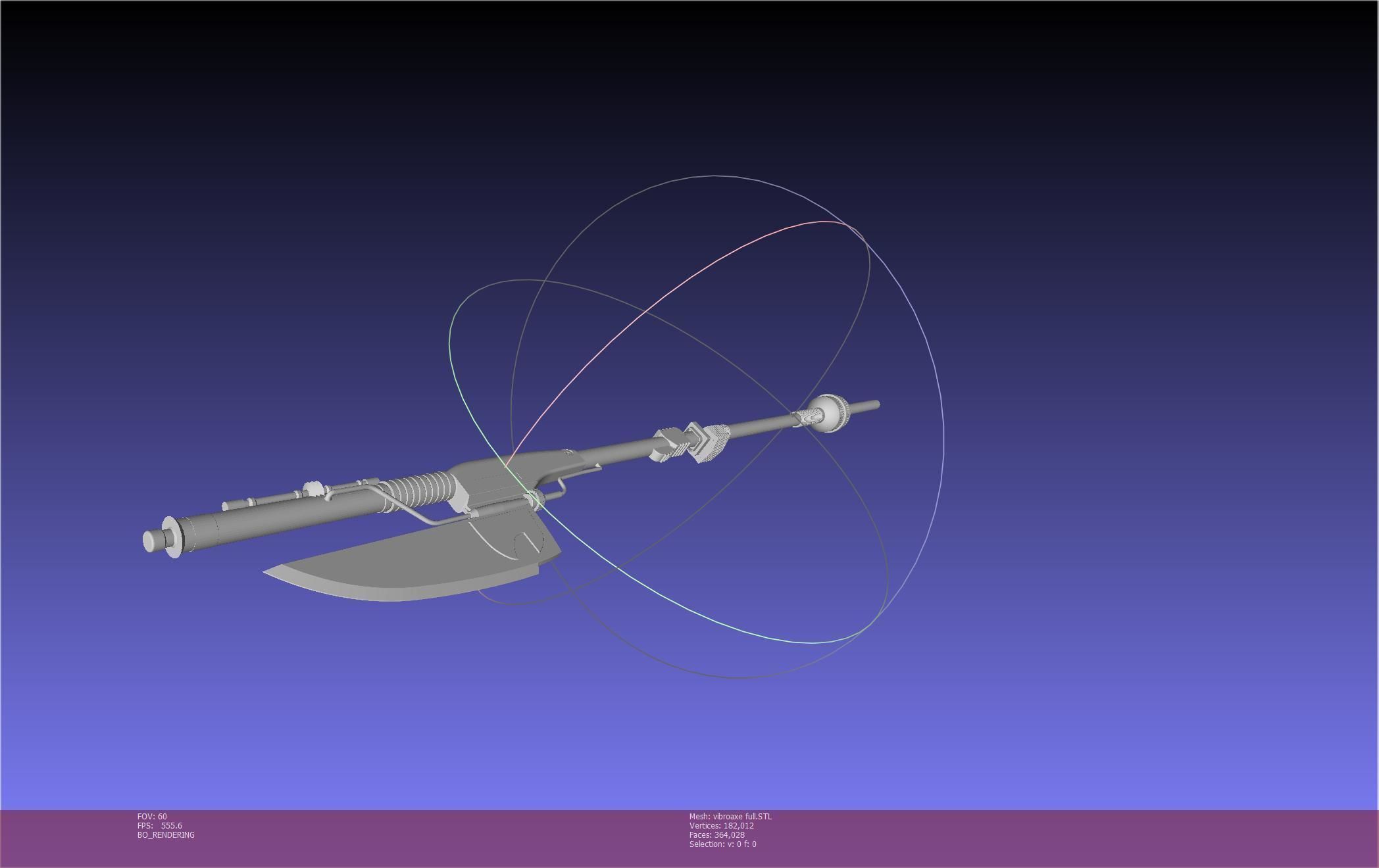 Star Wars Vibro Axe Assembly Models 3D print model_117
