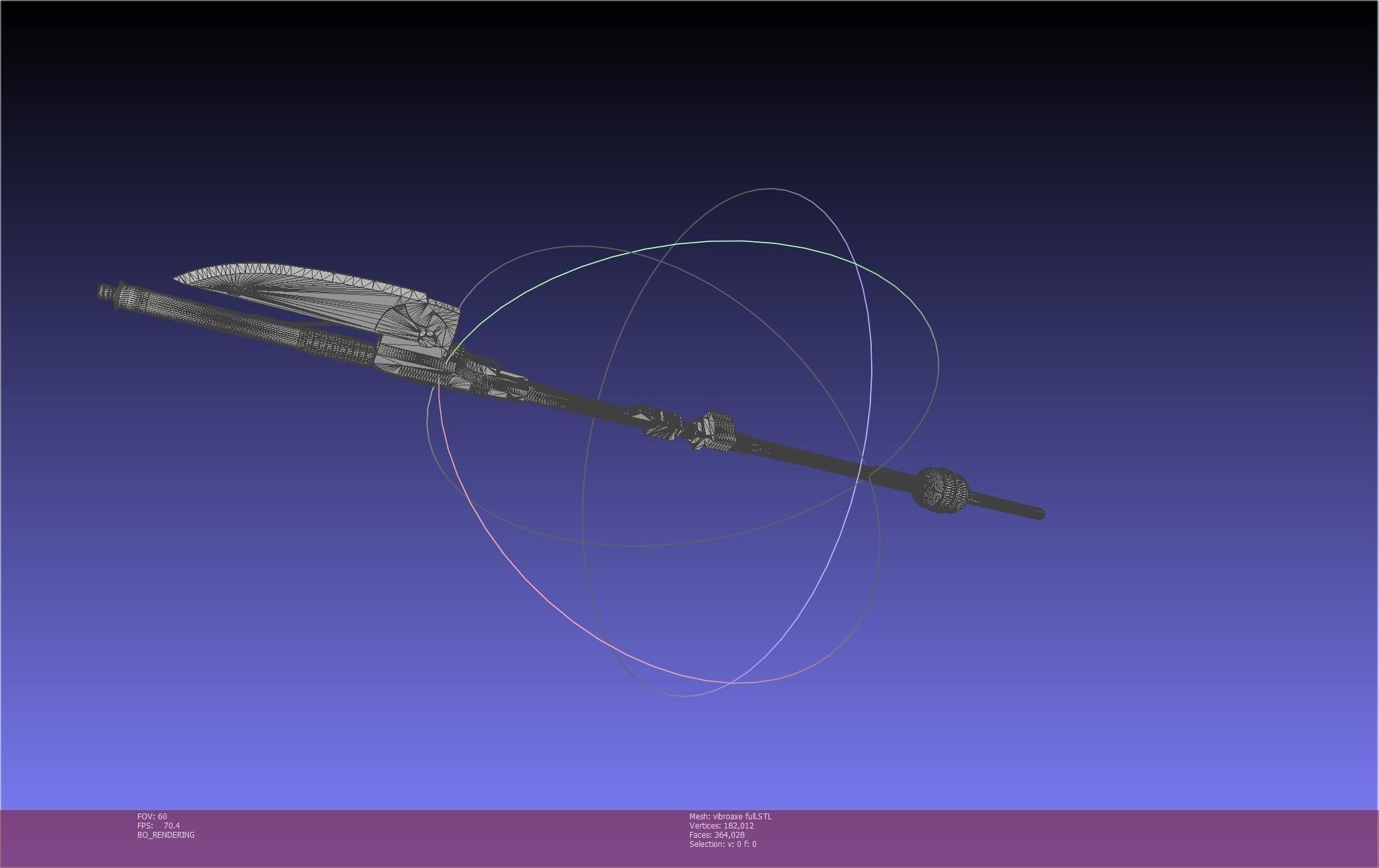 Star Wars Vibro Axe Assembly Models 3D print model_41