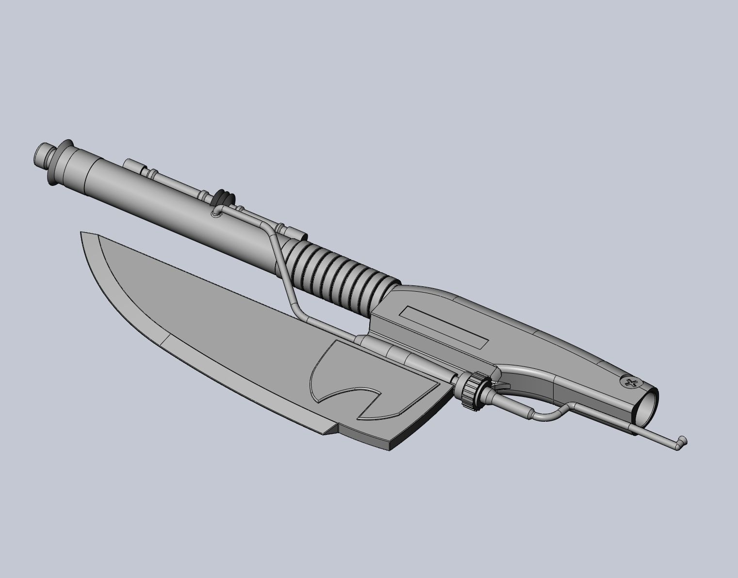 Star Wars Vibro Axe Assembly Models 3D print model_4
