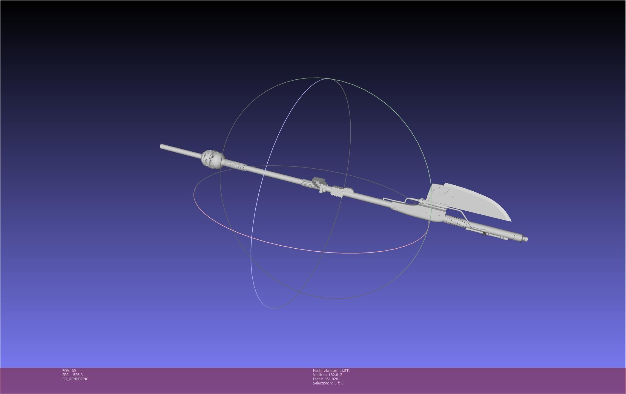 Star Wars Vibro Axe Assembly Models 3D print model_107