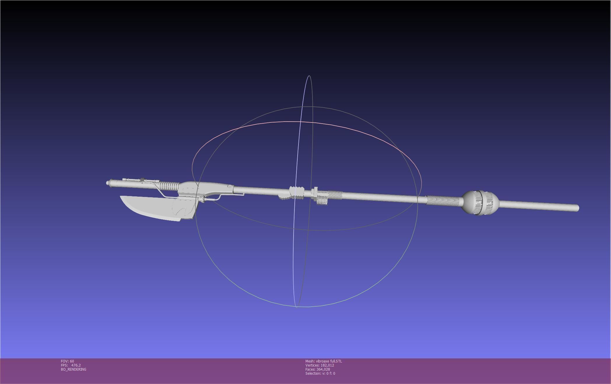 Star Wars Vibro Axe Assembly Models 3D print model_116