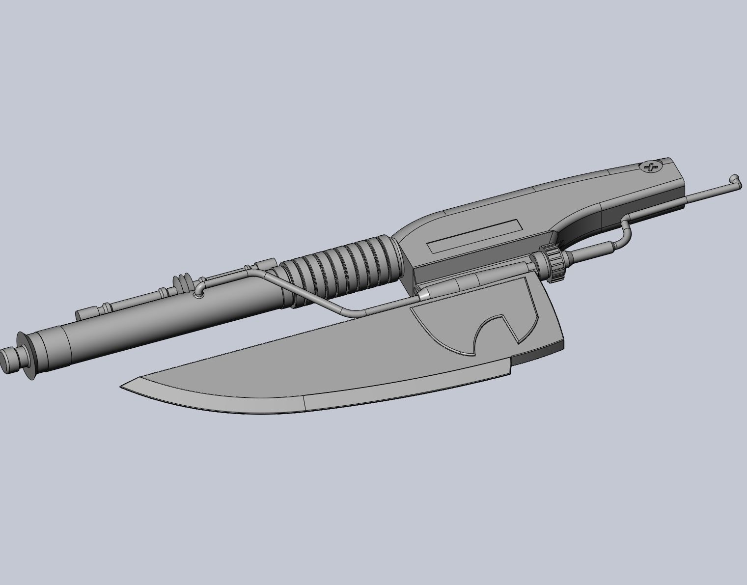 Star Wars Vibro Axe Assembly Models 3D print model_1