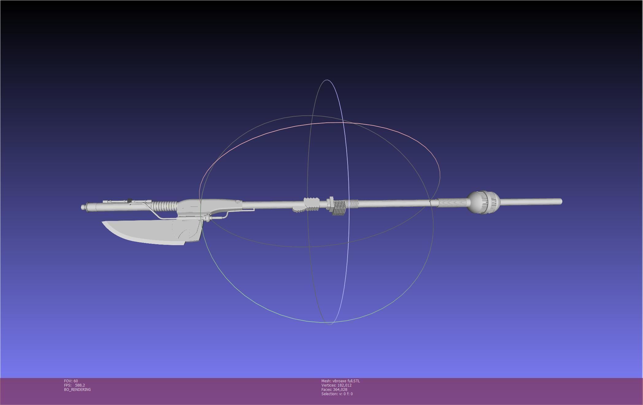 Star Wars Vibro Axe Assembly Models 3D print model_119