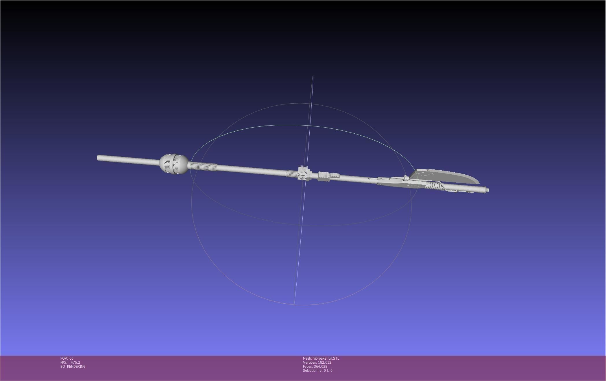 Star Wars Vibro Axe Assembly Models 3D print model_104