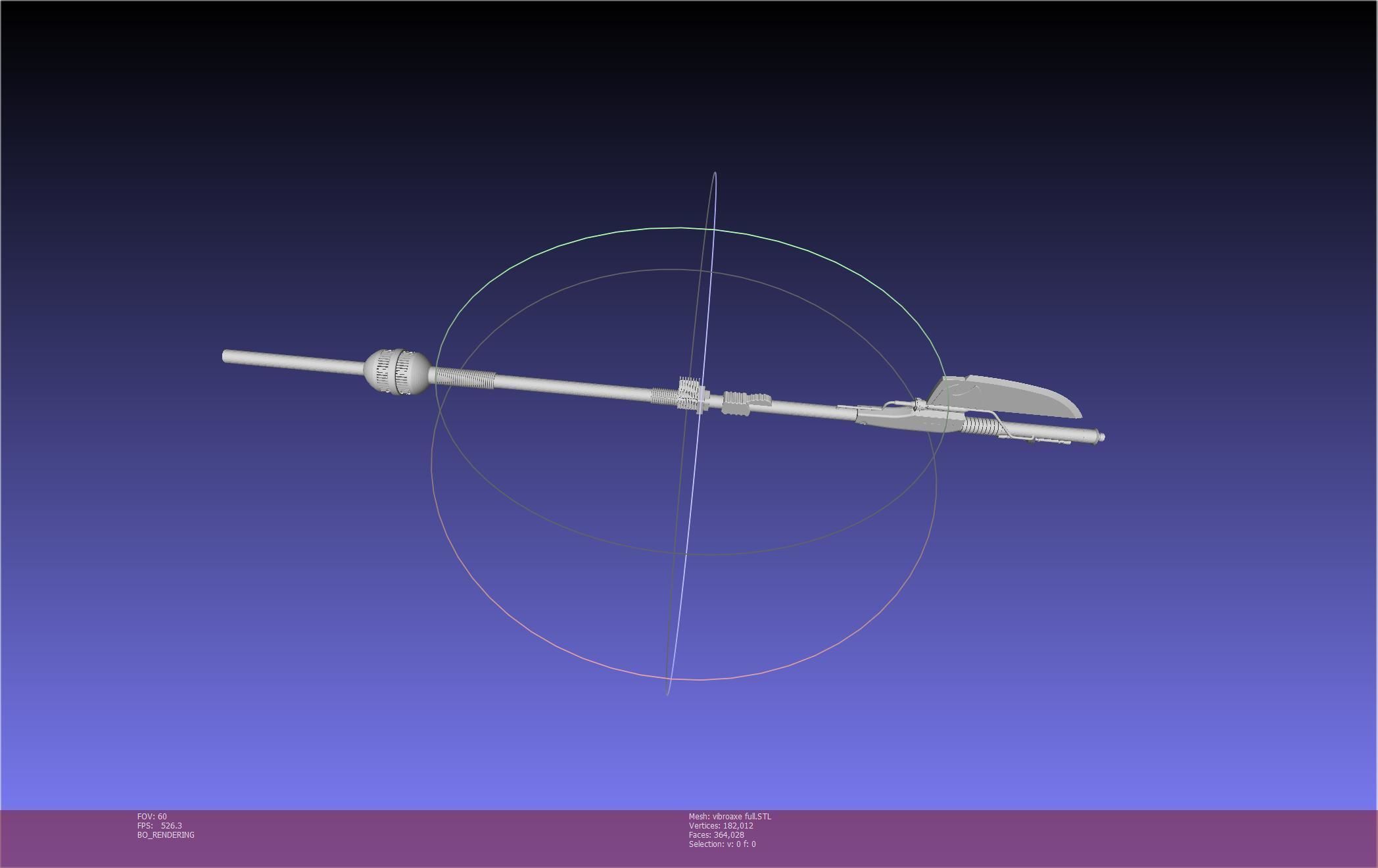 Star Wars Vibro Axe Assembly Models 3D print model_105