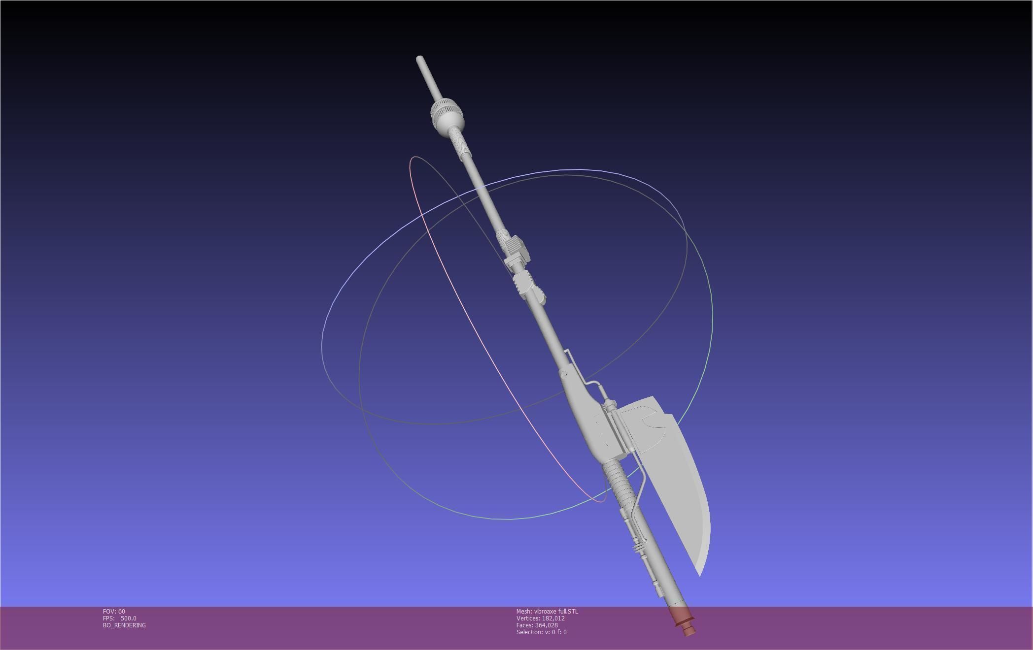 Star Wars Vibro Axe Assembly Models 3D print model_78