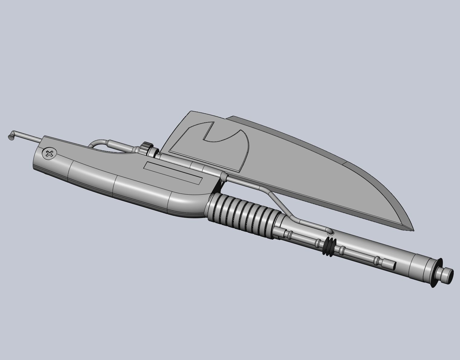 Star Wars Vibro Axe Assembly Models 3D print model_3