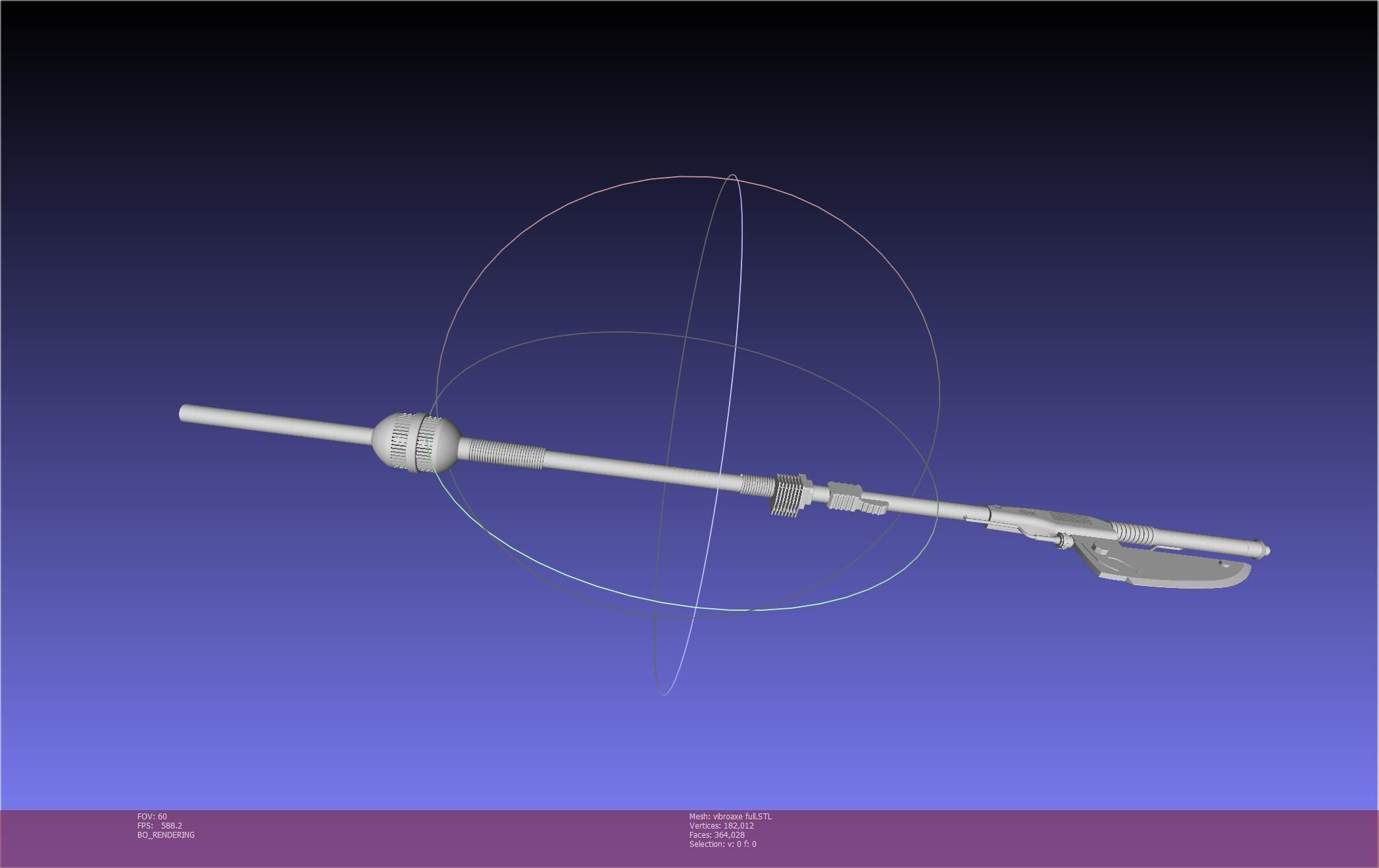 Star Wars Vibro Axe Assembly Models 3D print model_87