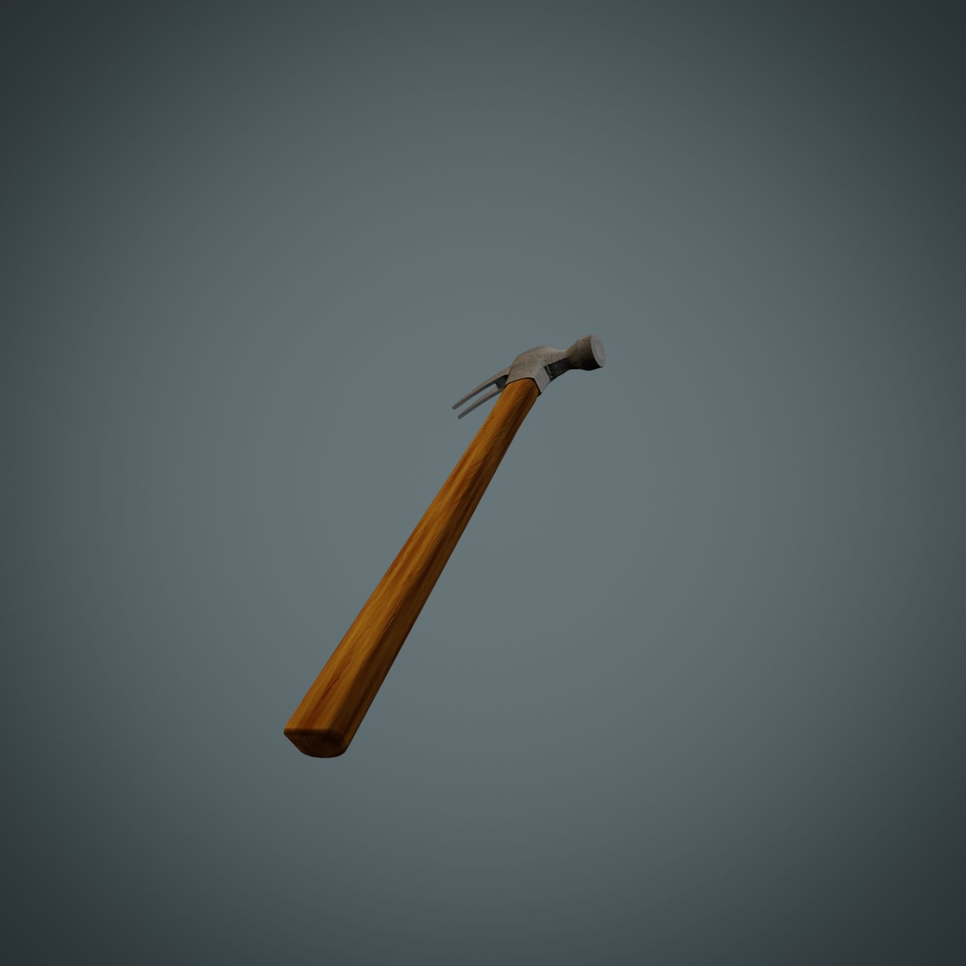 Hammer axe Low-poly 3D model_27