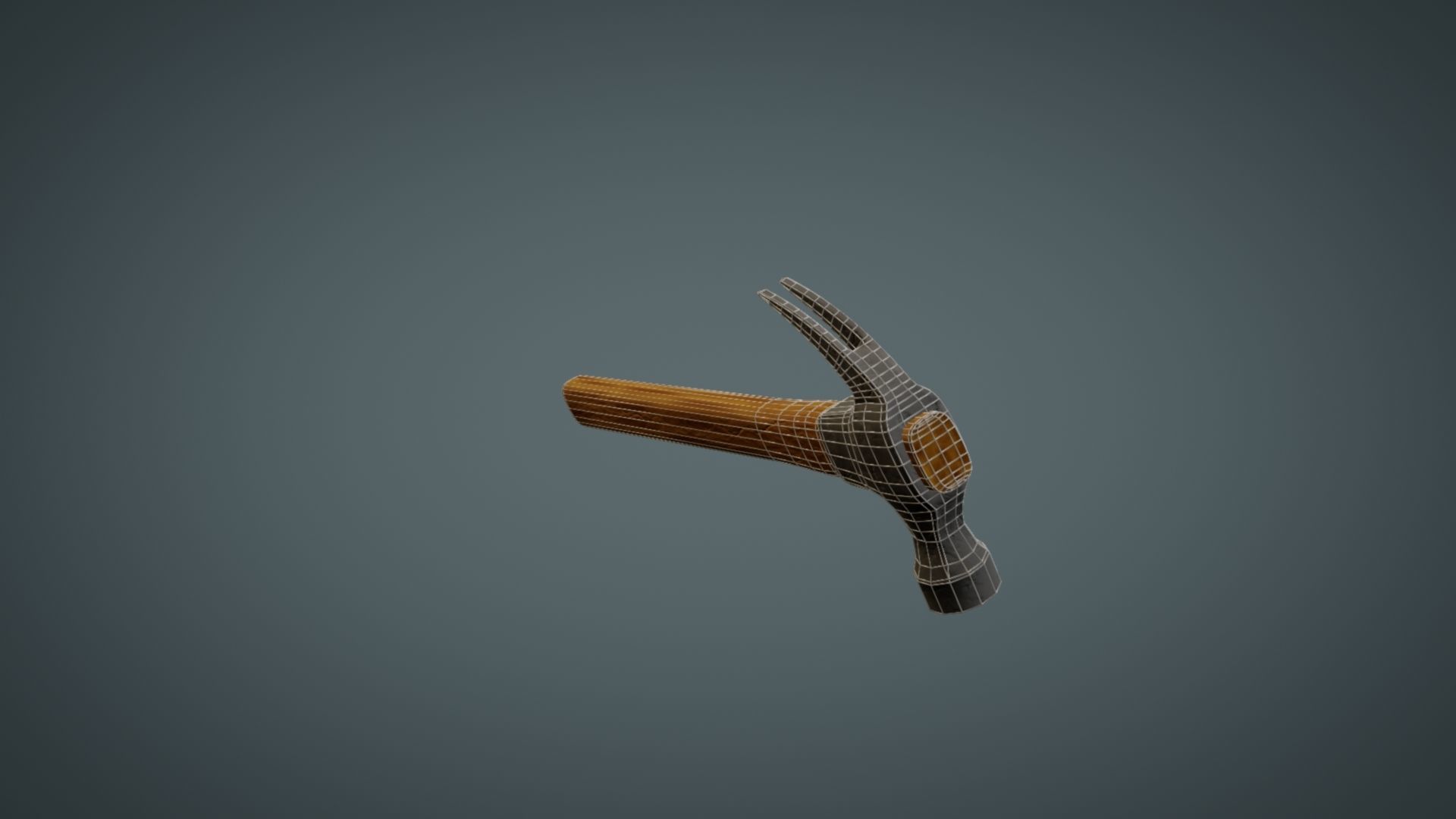 Hammer axe Low-poly 3D model_18