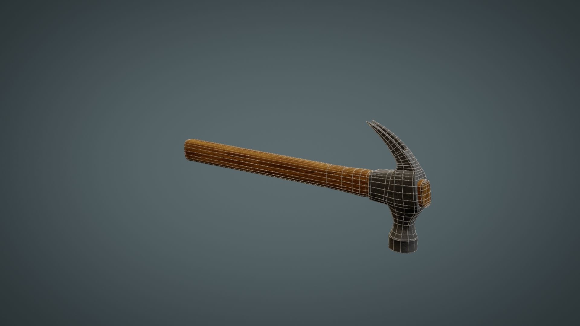 Hammer axe Low-poly 3D model_20
