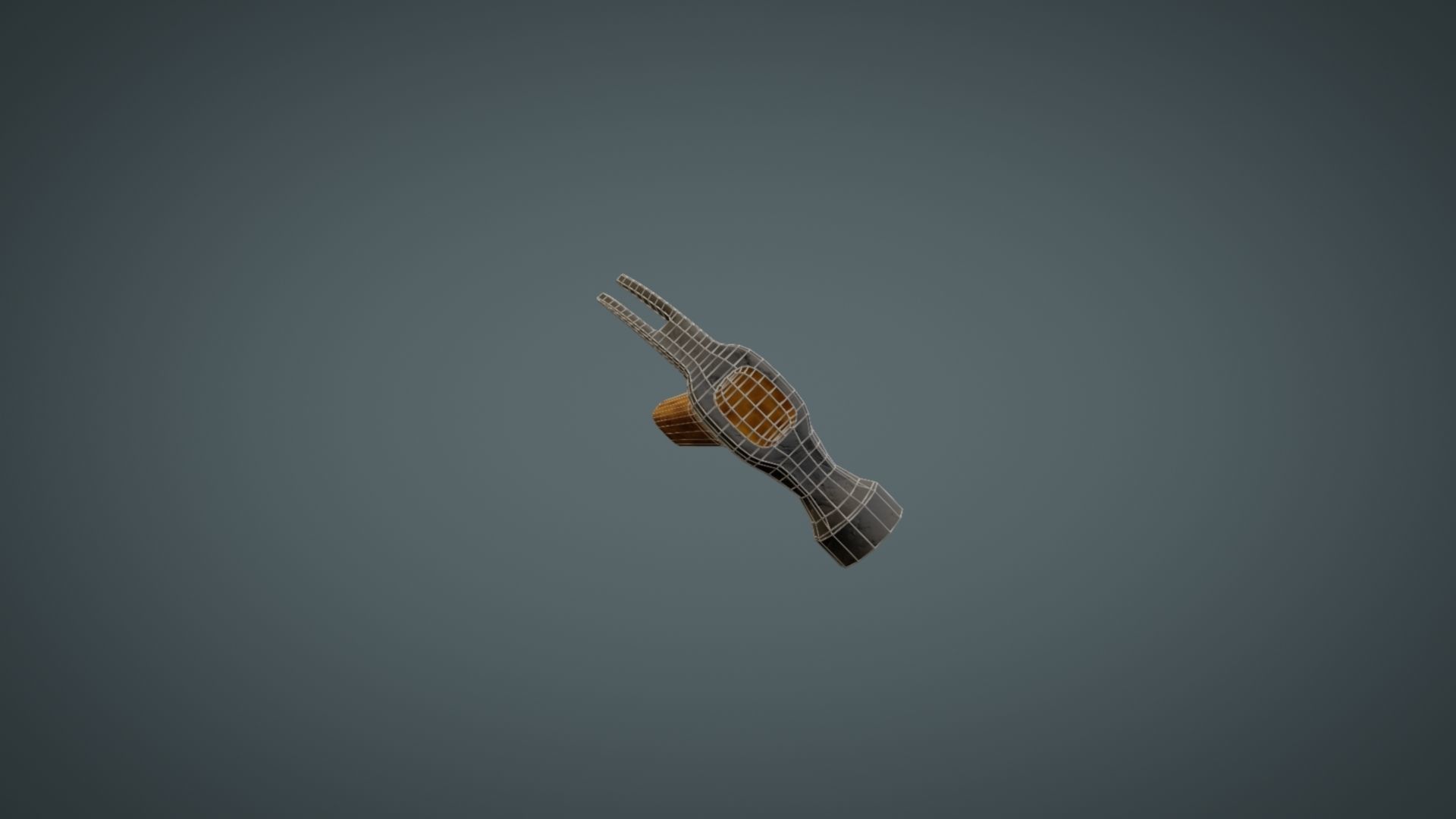 Hammer axe Low-poly 3D model_17
