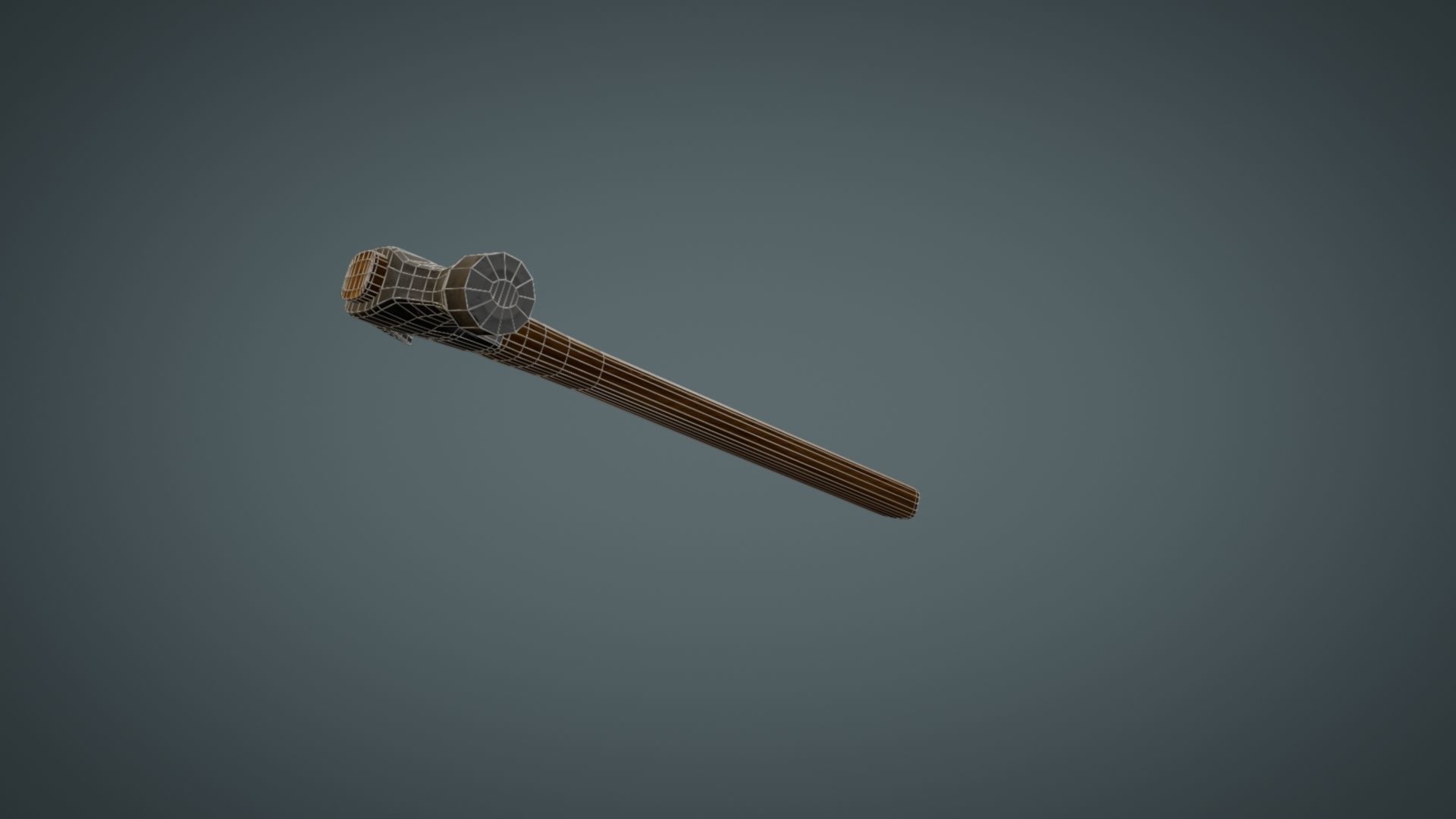 Hammer axe Low-poly 3D model_15
