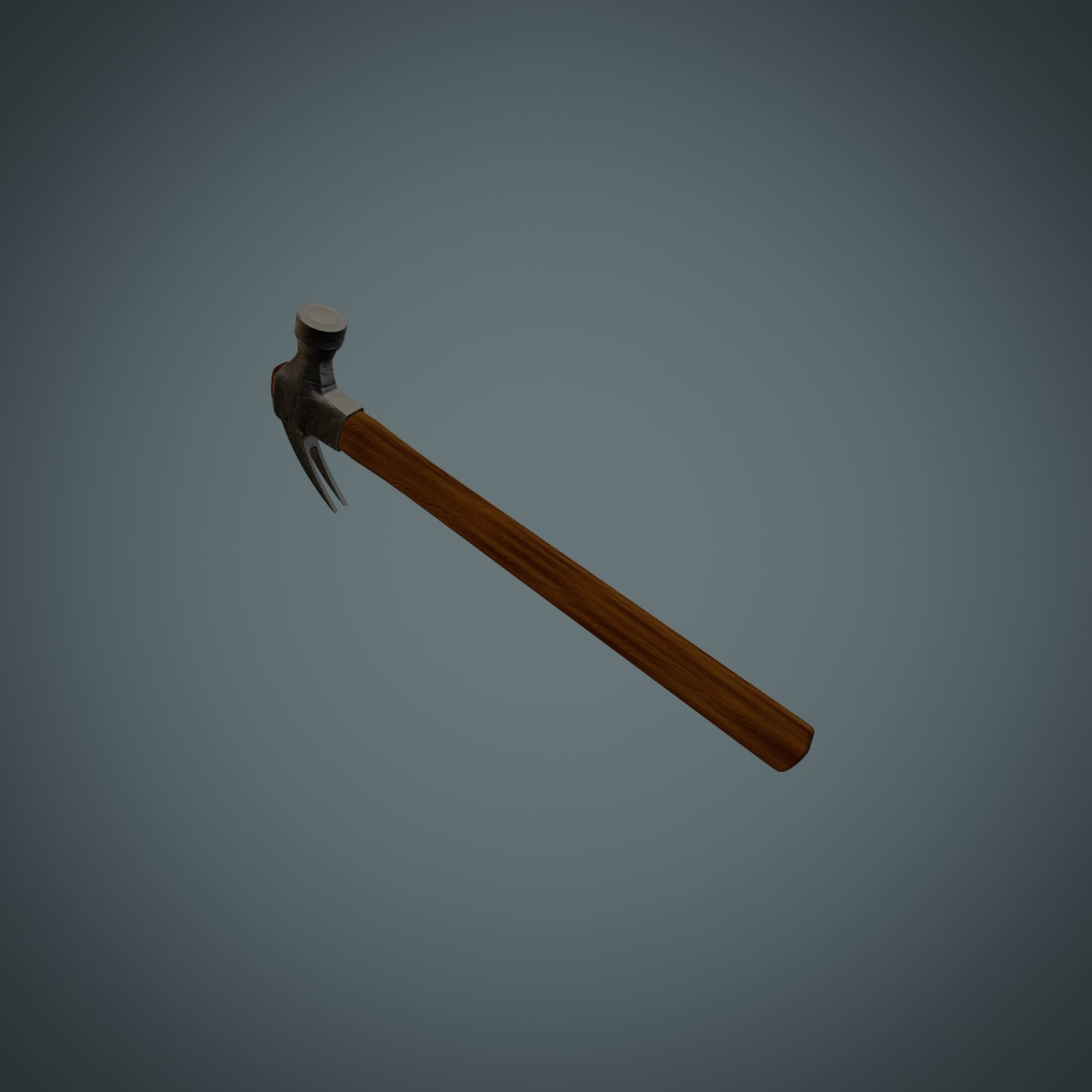 Hammer axe Low-poly 3D model_30