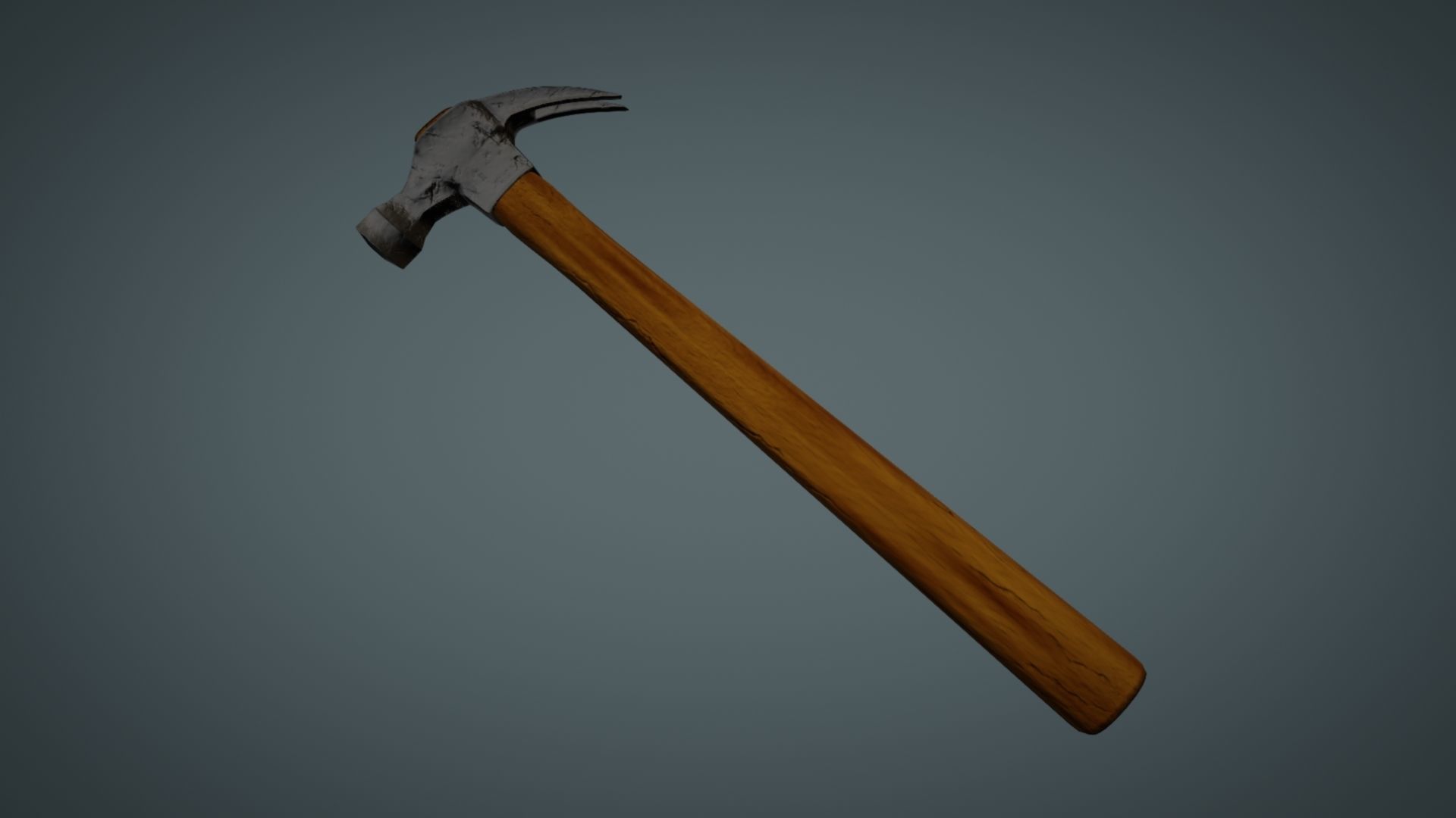 Hammer axe Low-poly 3D model_2