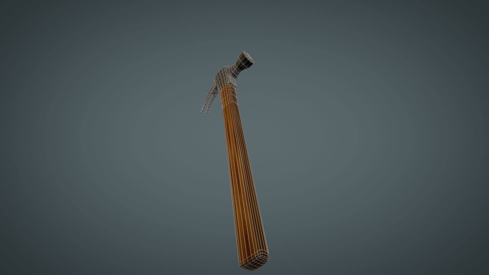 Hammer axe Low-poly 3D model_11