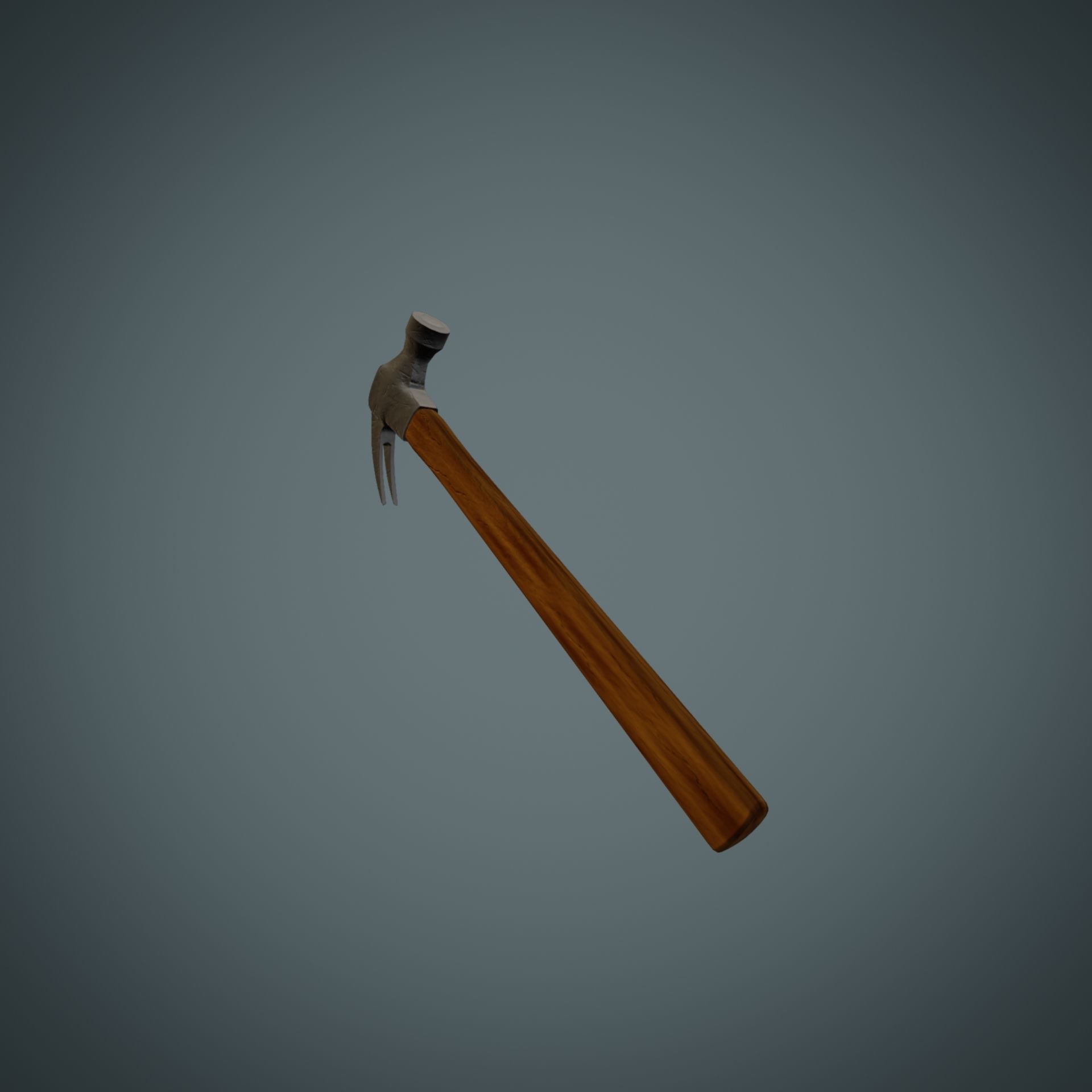 Hammer axe Low-poly 3D model_29
