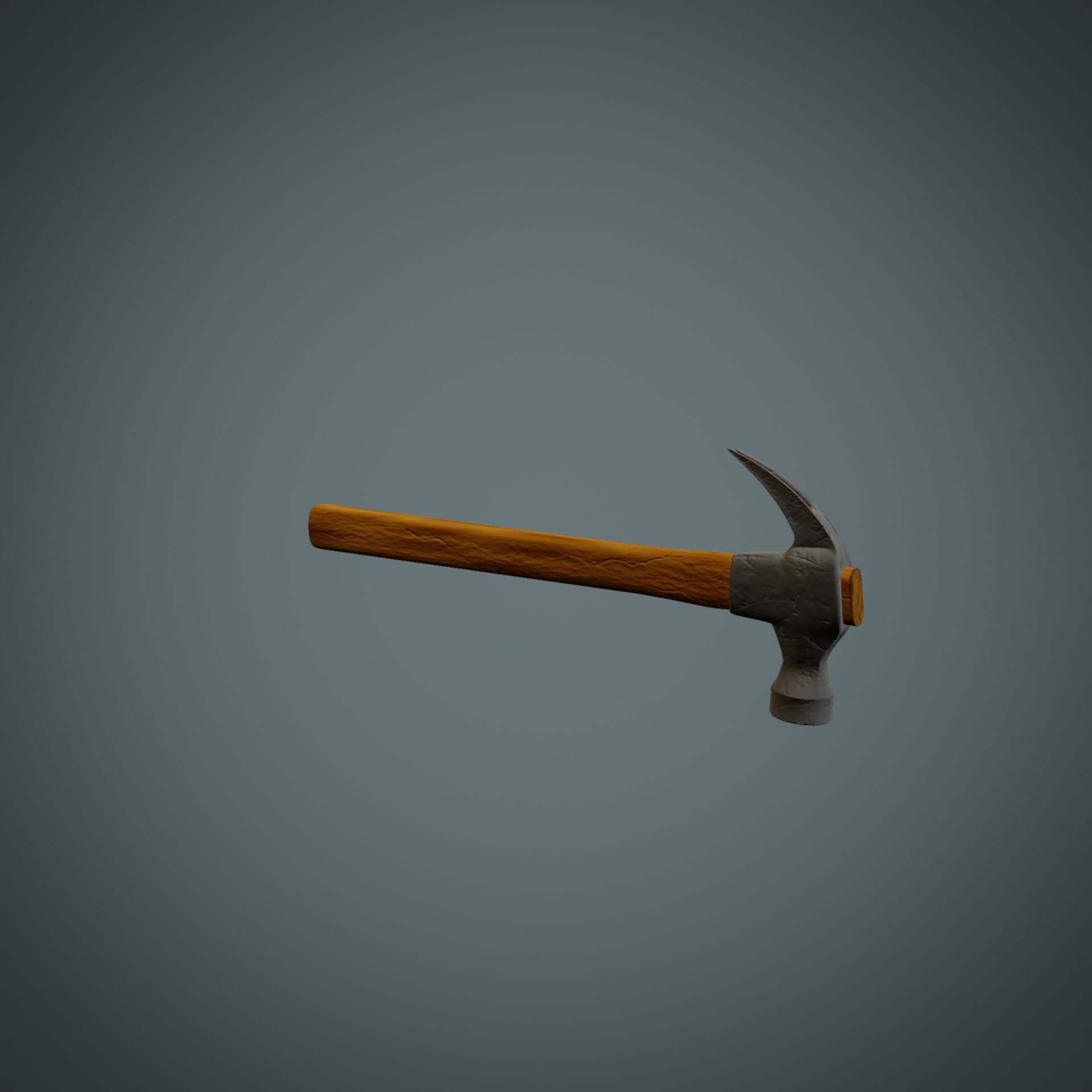 Hammer axe Low-poly 3D model_22