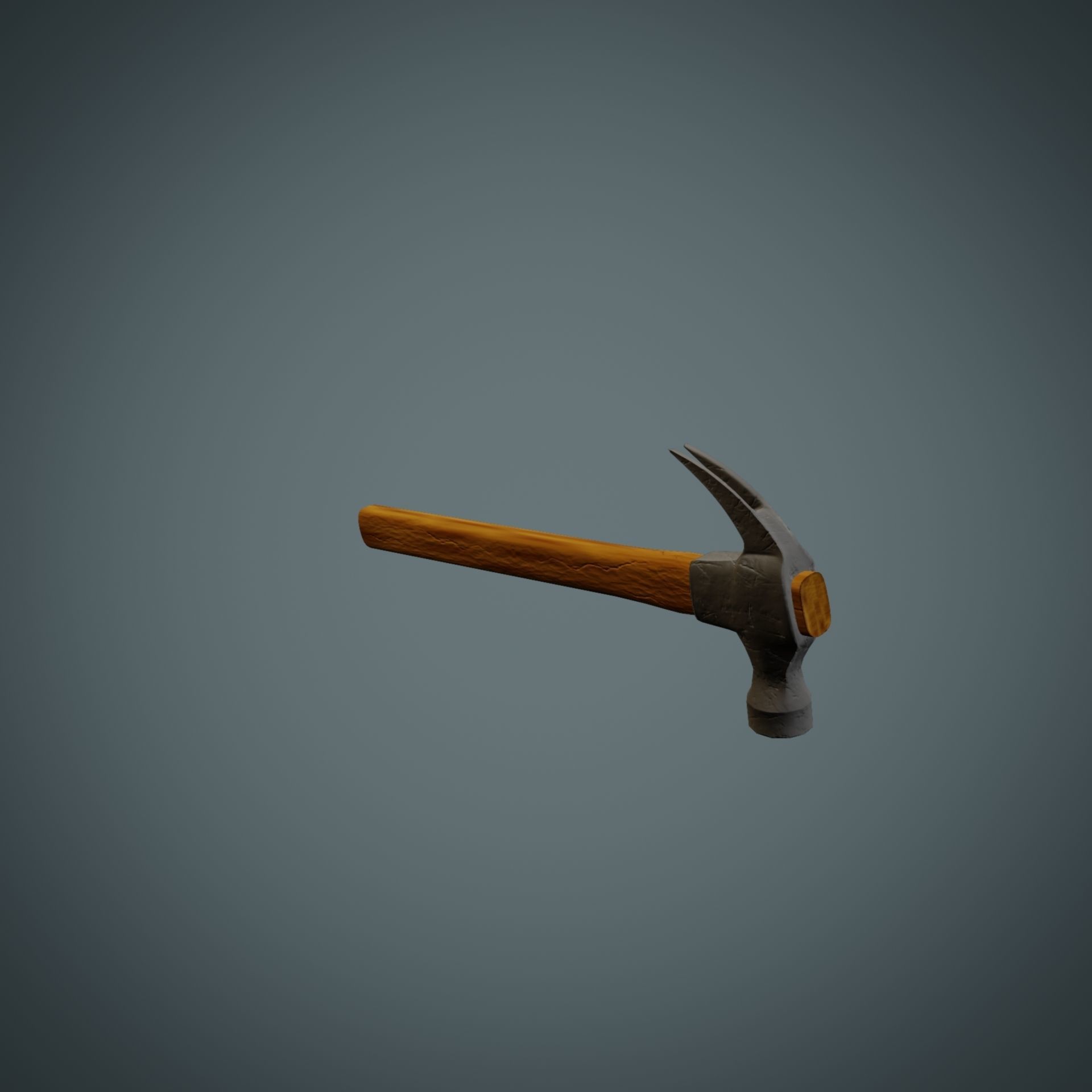 Hammer axe Low-poly 3D model_36