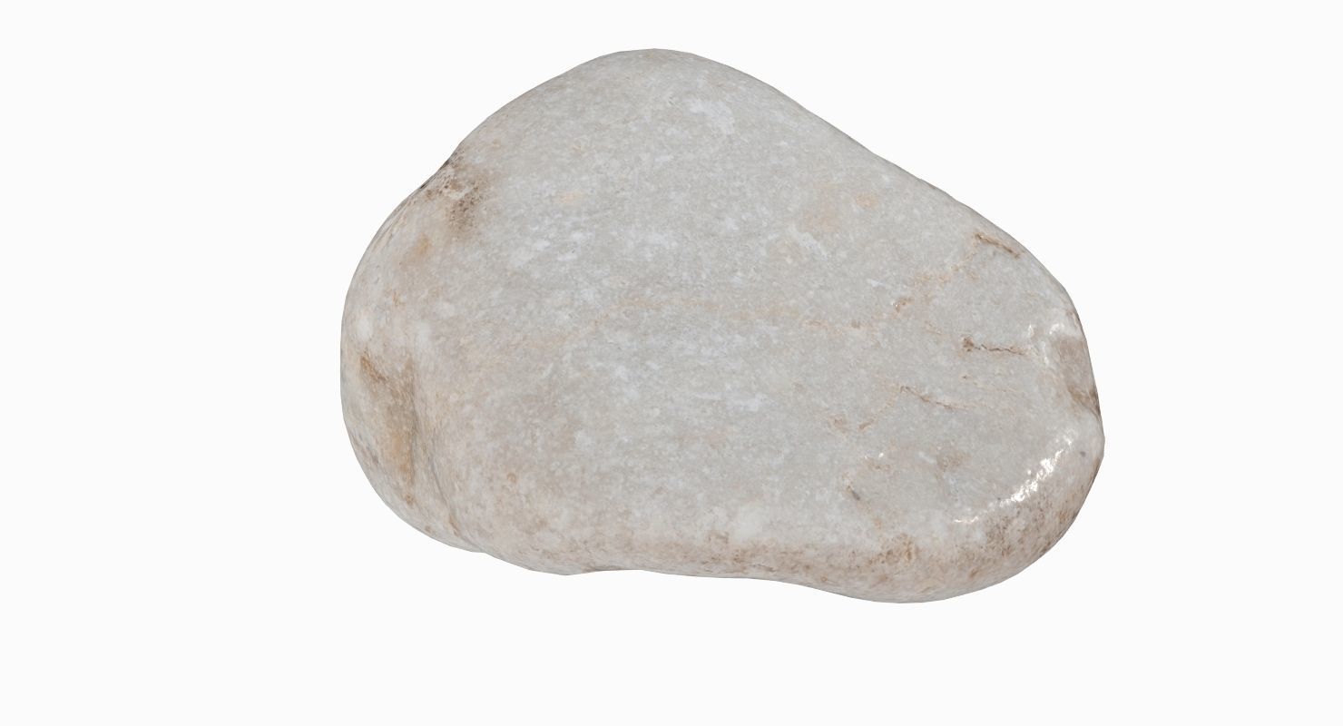 Limestone Pebble 3D model_8