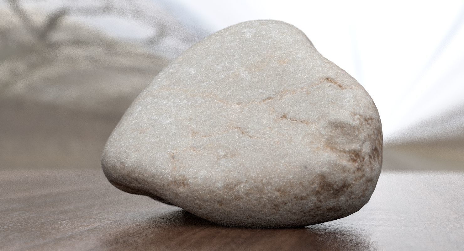 Limestone Pebble 3D model_4