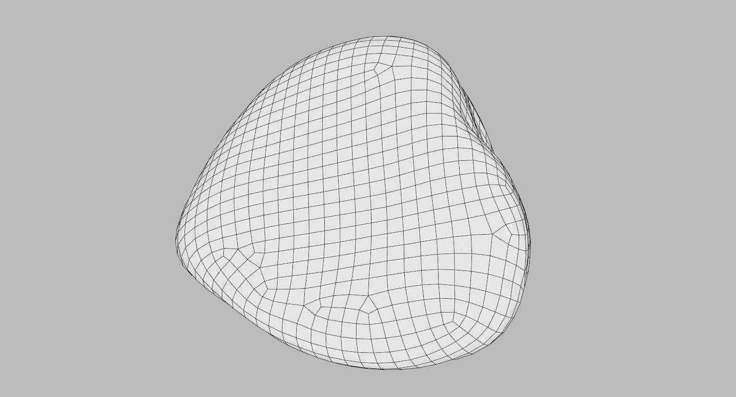 Limestone Pebble 3D model_19