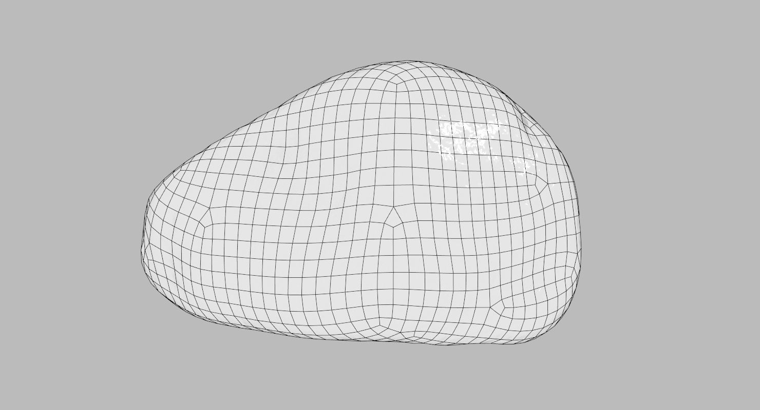 Limestone Pebble 3D model_21