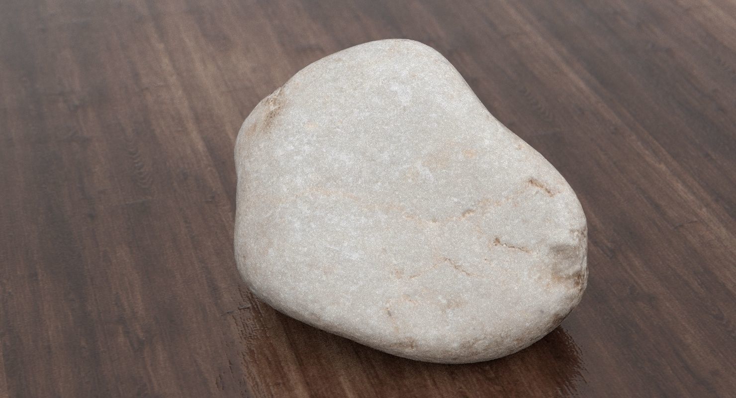 Limestone Pebble 3D model_5
