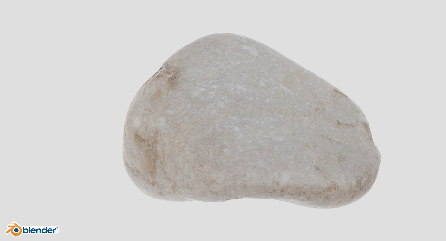 Limestone Pebble 3D model_25