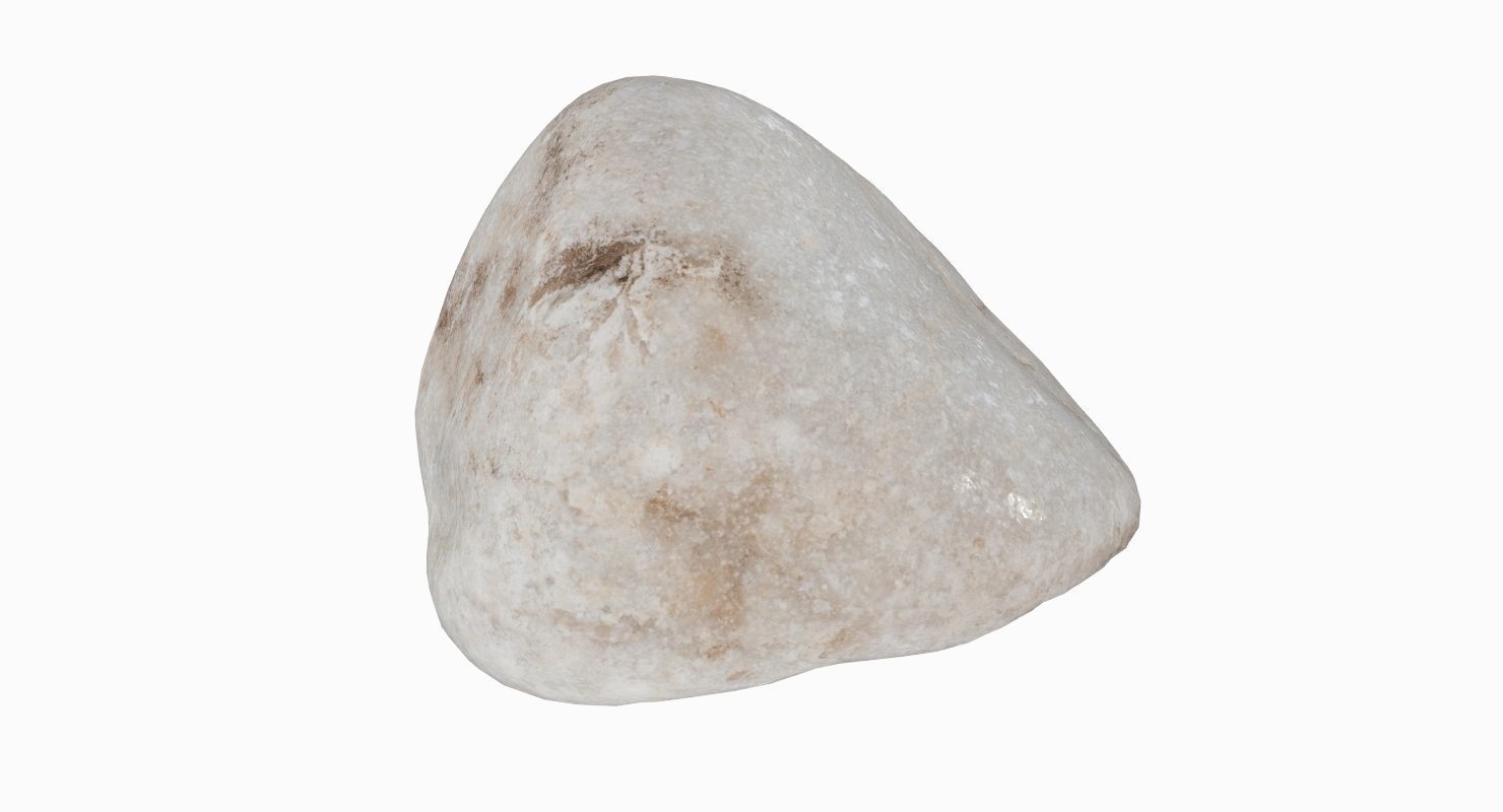 Limestone Pebble 3D model_7