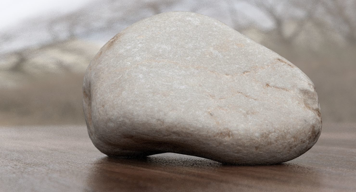 Limestone Pebble 3D model_3