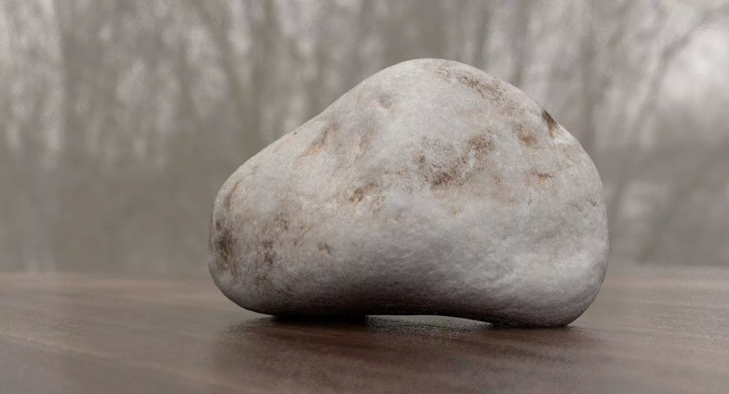 Limestone Pebble 3D model_0