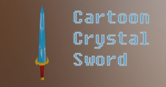 Sword Cartoon Low Poly Low-poly 3D model