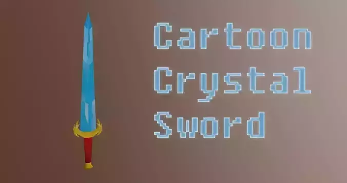 Sword Cartoon Low Poly Low-poly 3D model