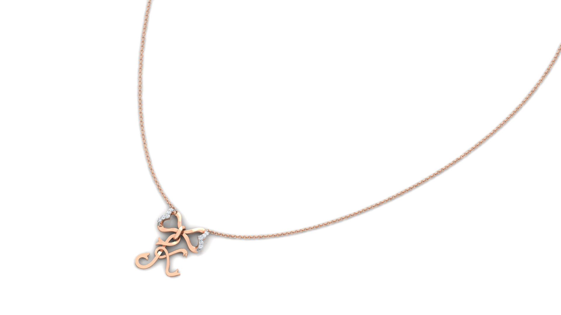 Alphabet K Pendant  3D print model_14