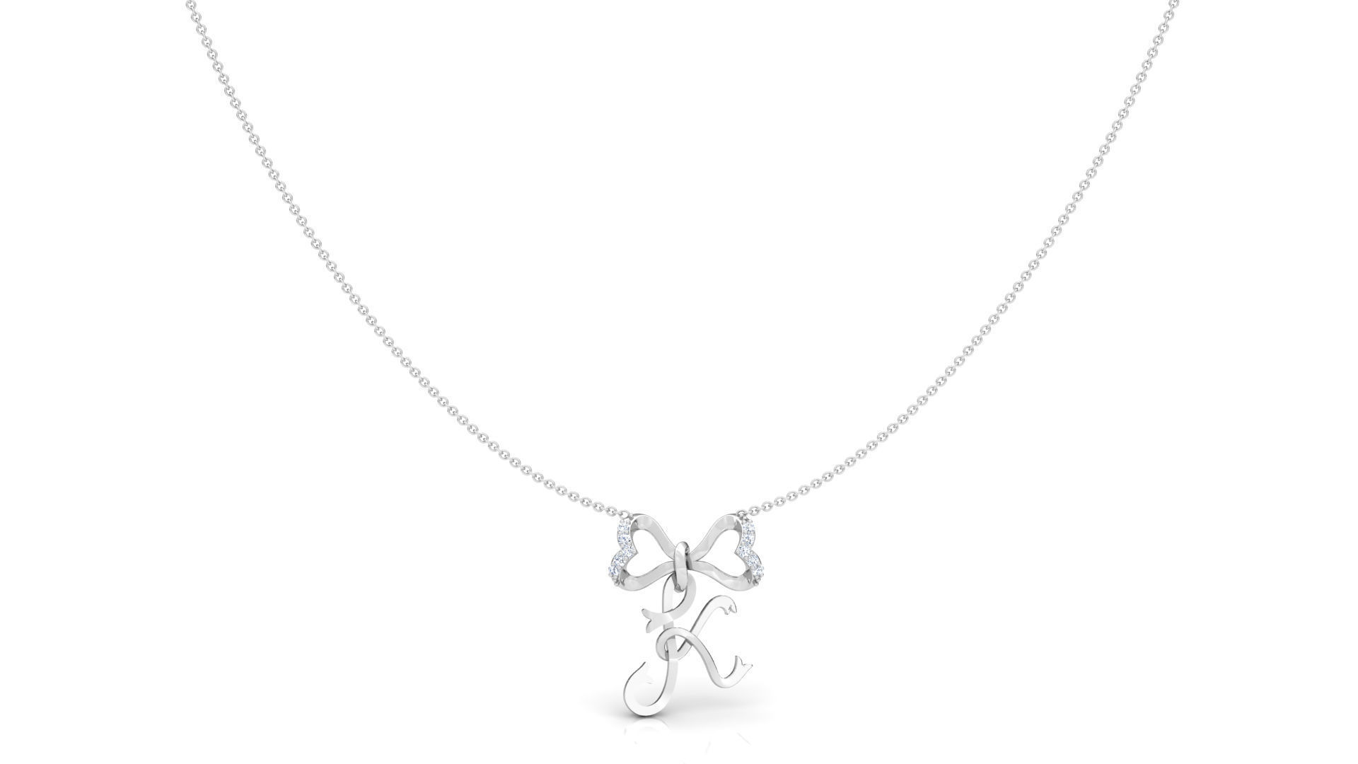 Alphabet K Pendant  3D print model_1