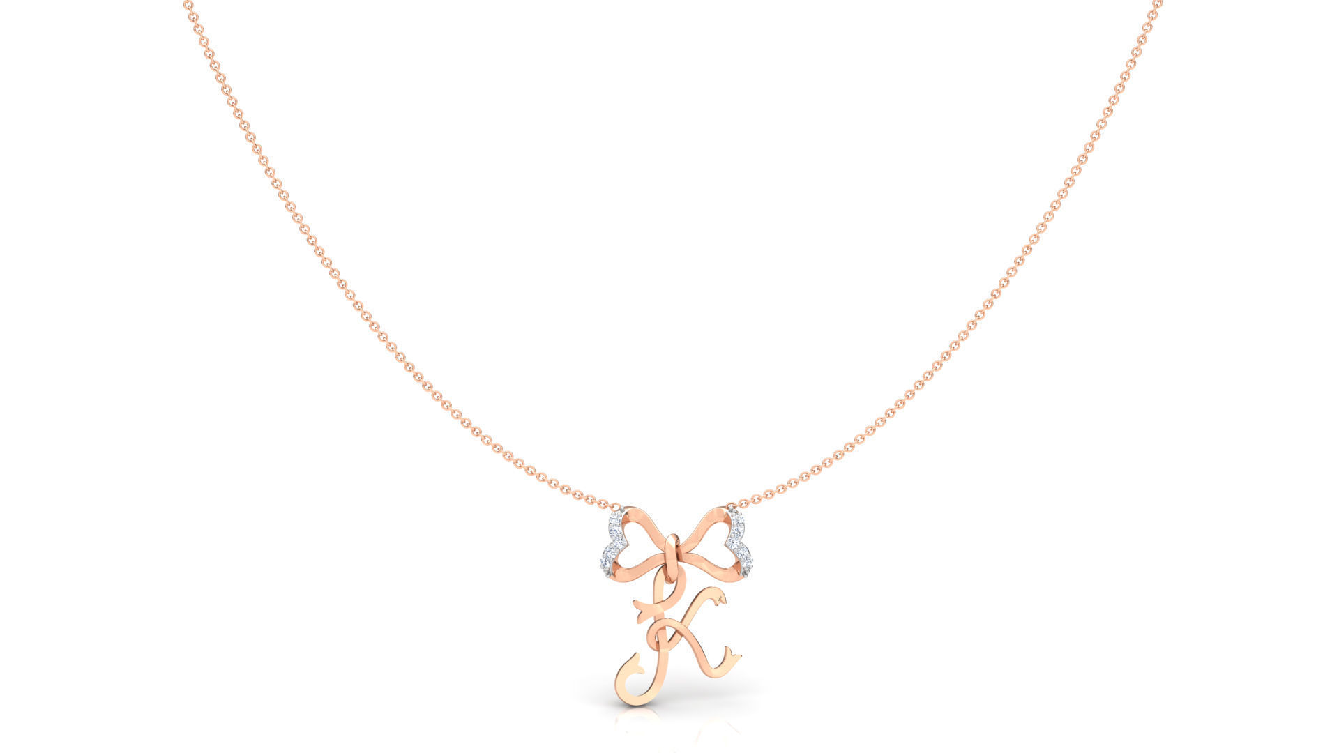 Alphabet K Pendant  3D print model_2