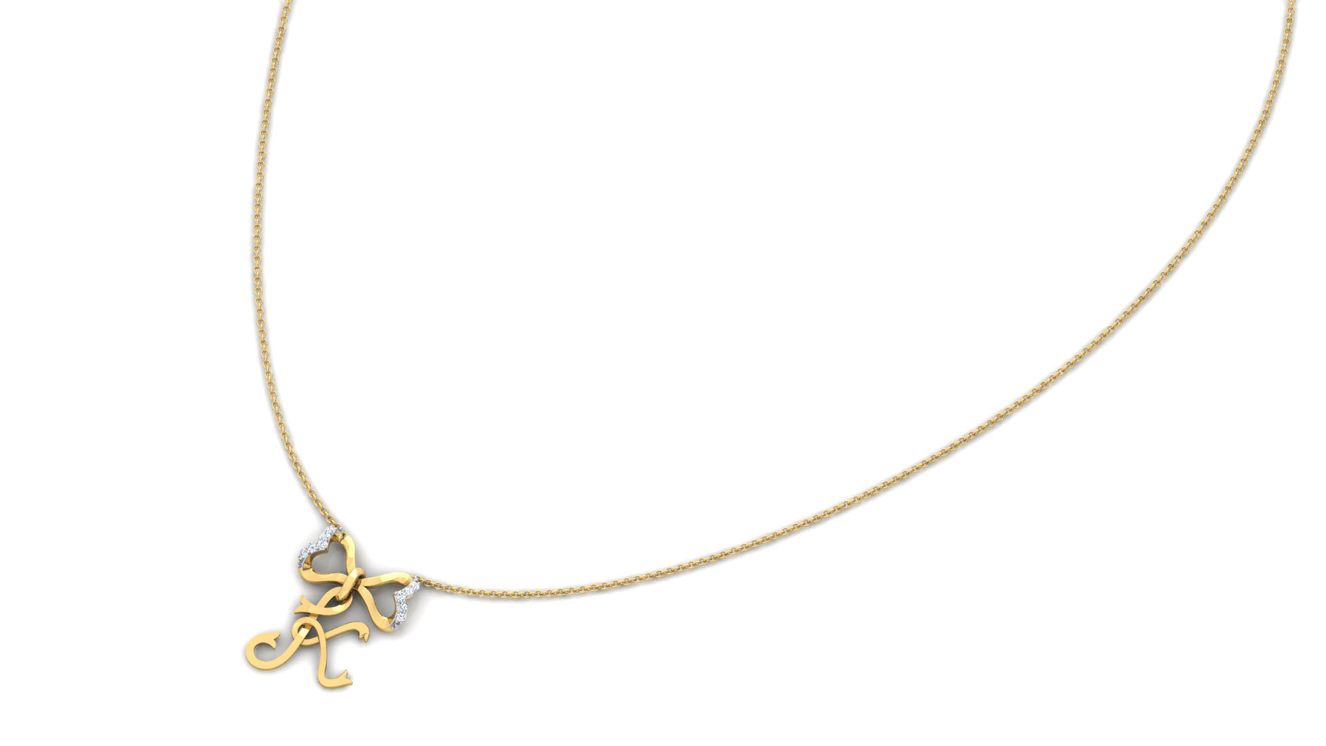 Alphabet K Pendant  3D print model_12