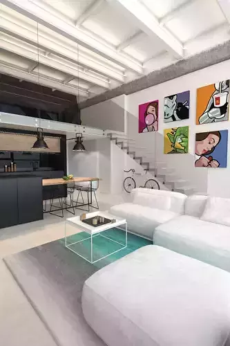 Minimalistic Industrial Loft