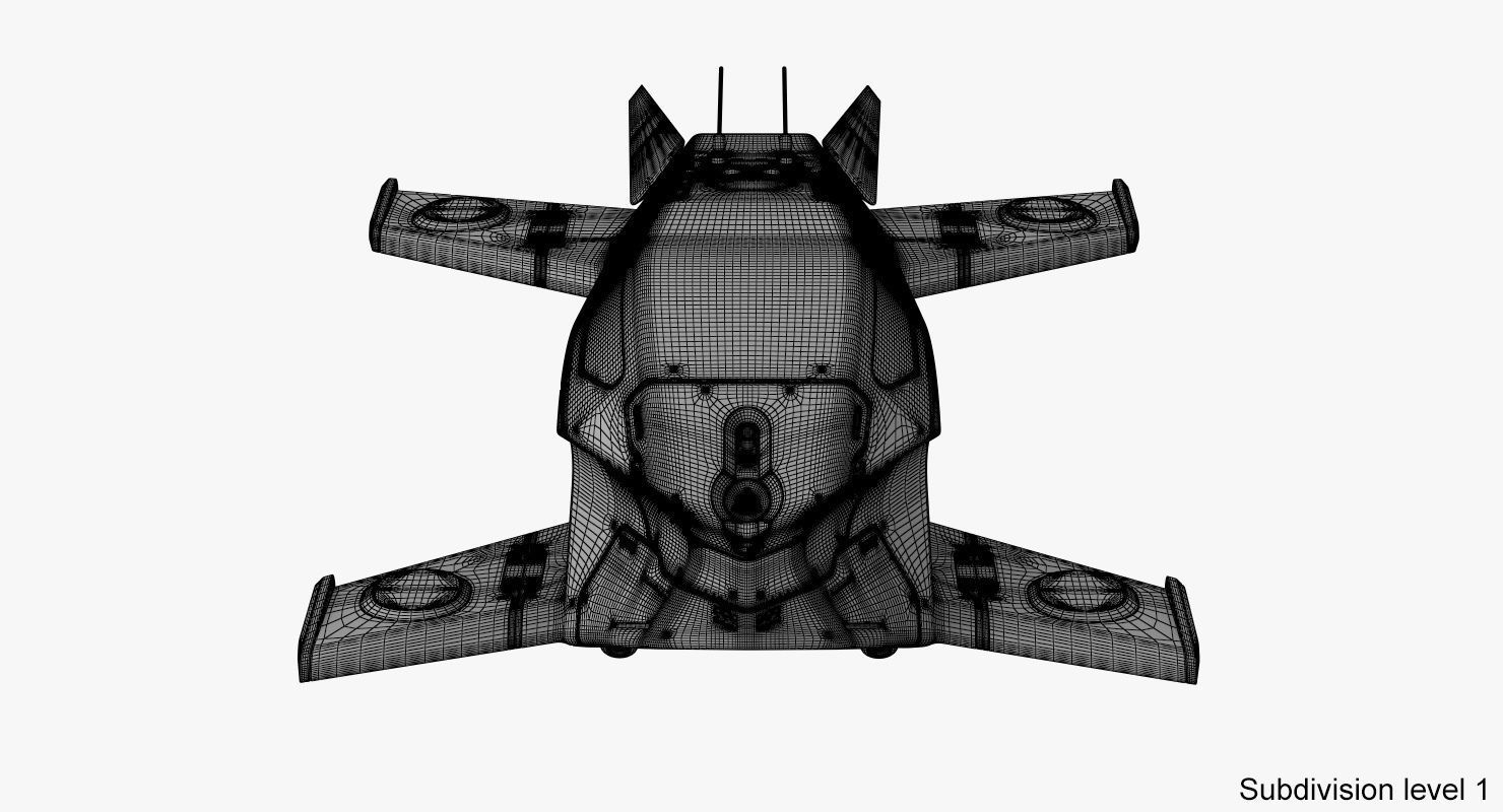 Sci-Fi Drone 2 3D model_16