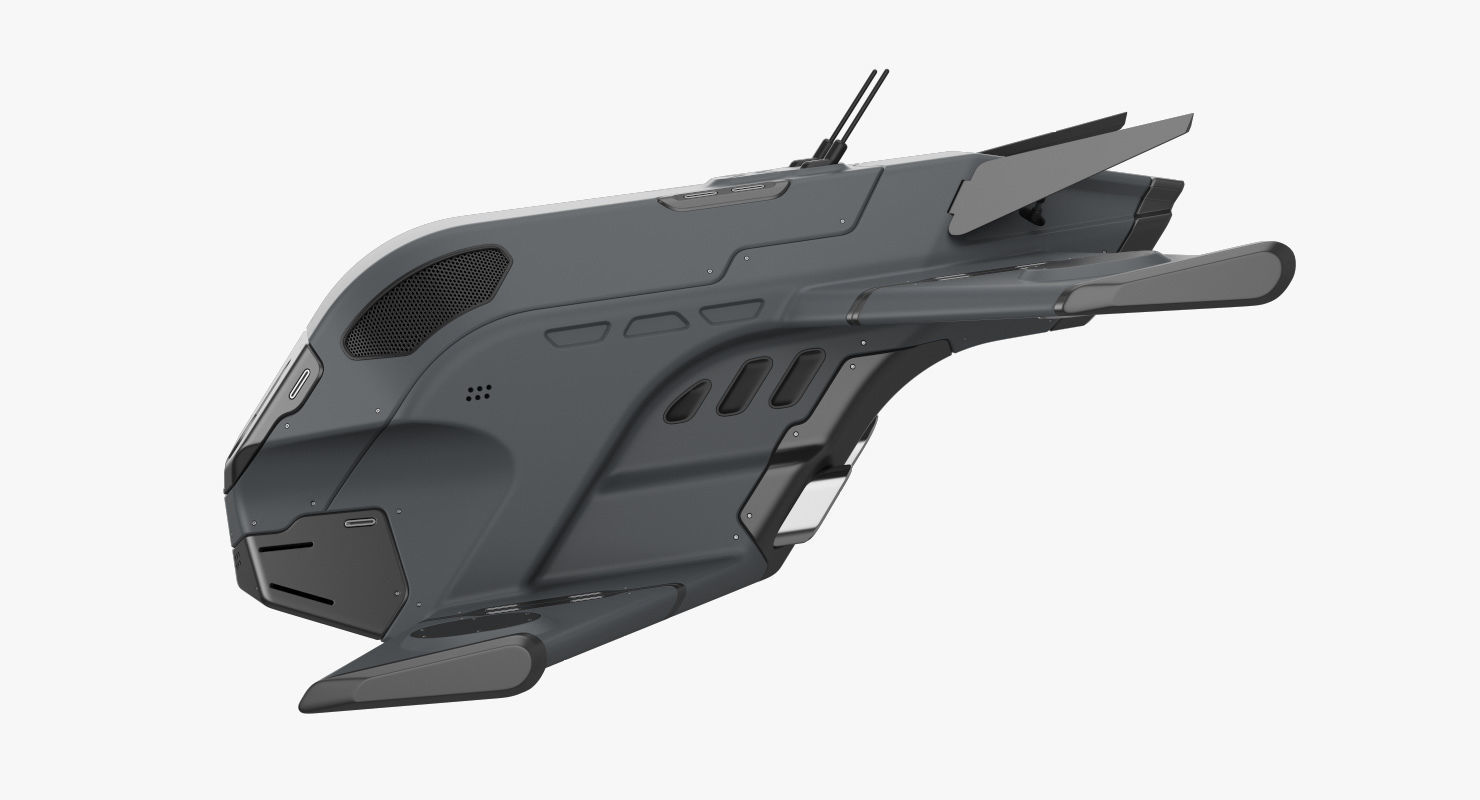 Sci-Fi Drone 2 3D model_3