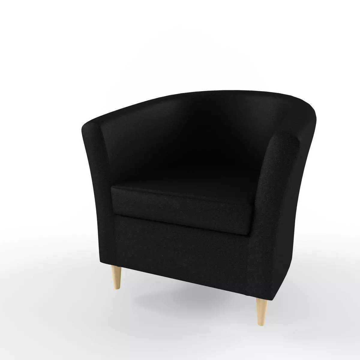 armchair chair with wooden legs Free 3D model