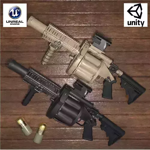 M32 MGL Low-poly 3D model
