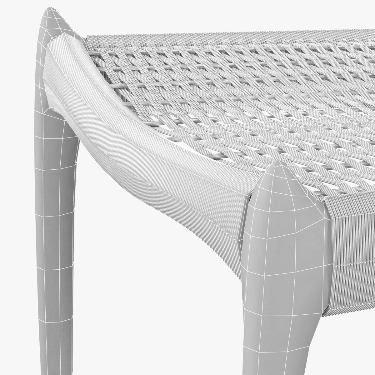 dwr Moller Model 78 Side Chair 3D model_8